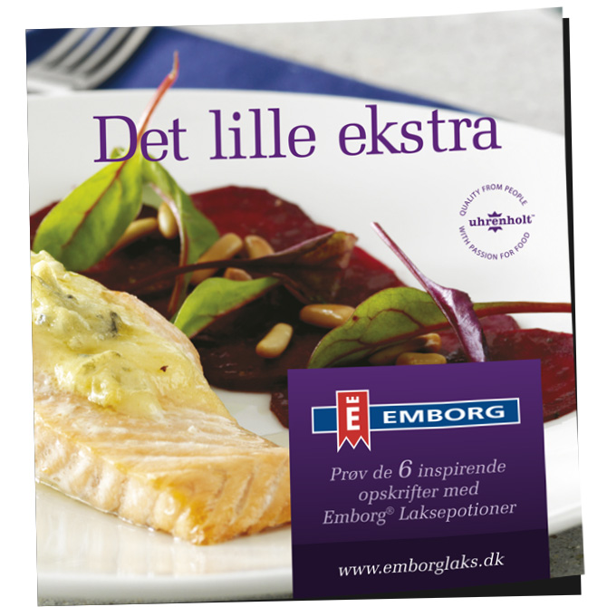 Emborg Laksepotioner Recipe brochure by Robert Thomsen